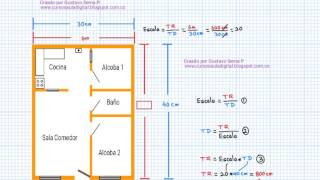 Como Calcular Escalas y Dimensiones en Planos [upl. by Perni]