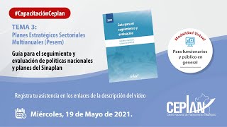 Tema 3 Planes Estratégicos Sectoriales Multianuales Pesem 📘Guía para el seguimiento y evaluación [upl. by Hayton]