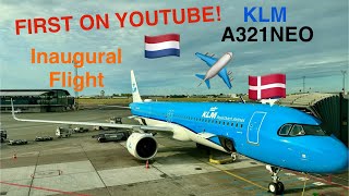 4K INAUGURAL FLIGHT A321NEO  KLM  Amsterdam  Copenhagen [upl. by Fatsug]