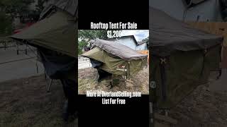 Used rooftoptent forsale in Helotes Texas  More at facebookmarketplace or OverlandSellingcom [upl. by Merc]