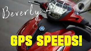 2021 PIAGGIO BEVERLY 400  GPS SPEEDS [upl. by Ahsak383]