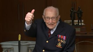 Captain Tom Moore made a Colonel on his 100th birthday [upl. by Gemina833]