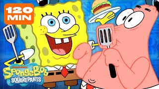 EVERY Time Anyone Cooked a Krabby Patty 🍔  2 Hour Compilation  SpongeBob [upl. by Goodkin]