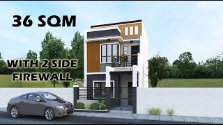 TWO STOREY HOUSE DESIGN 36 SQM [upl. by Farver914]