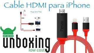 📱 Cable HDMI para iPhone e iPad Como conectar iPhone e iPad a la televisión UampR Low Cost [upl. by Viki]