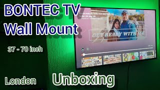 How to wallmount TV  Best BONTEC 3770 Inch TV Wall Bracket  Review and Unboxing [upl. by Sixela]