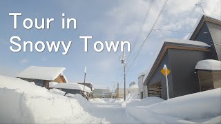 Driving in snowy town in Japan  Tour in Kutchan Hokkaido  4K [upl. by Eninej]