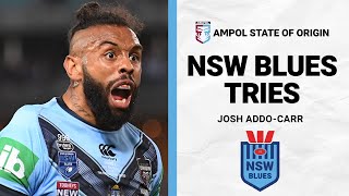 State of Origin  Josh AddoCarrs Origin Tries  Player Highlights [upl. by Eniahpets]