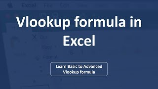 Vlookup in Excel  Vlookup formula with an example [upl. by Vogel]