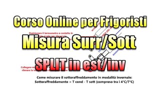 Corso Online per Frigoristi Surriscaldamento e Sottoraffreddamento estinv negli split [upl. by Armington594]