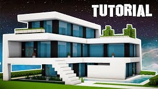 Minecraft How to Build a Large Modern House Tutorial EASY [upl. by Allsun]