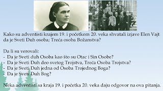 Kako su adventisti krajem 19 i početkom 20 veka shvatili da je Sveti Duh Treća osoba Božanstva [upl. by Sedecram]