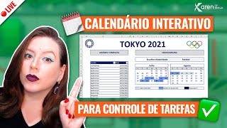 Live 234  Calendário Interativo para Controle de Projetos no Excel [upl. by Rosalinde74]