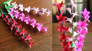 Paper Flower Stick 3  DIY  Paper Craft  Handcraft [upl. by Cuttler583]