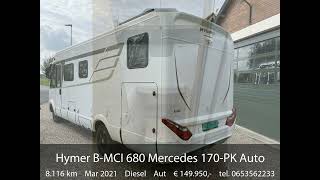 Hymer BMCI 680 Mercedes 170PK Automaat Integraal 2x Enkele bedden amp Hefbed Nwstaat en uniek weini [upl. by Annaiel355]