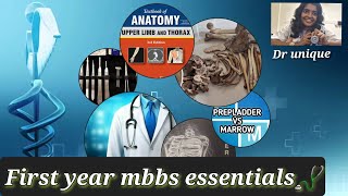 MBBS first year essentials🩺mbbsfirstyear firstyearmbbs essential [upl. by Malachy524]