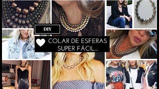 COLAR DE BOLAS  TENDÊNCIA  DIY [upl. by Molli]