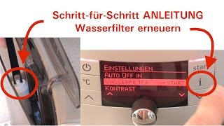 Bosch VeroBar 100 Wasserfilter Richtig Wechseln  Anleitung für Kaffeevollautomat [upl. by Nagah754]