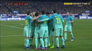 ATLETICO MADRID VS BARCELONA 0 2 GOAL Messi 01022017 HD [upl. by Aihseuqal]