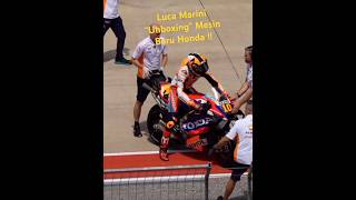 Luca Marini quotUnboxingquot Mesin Baru Honda  motogp shorts [upl. by Eatnoled]