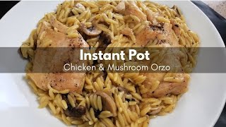 Instant Pot Chicken and Mushroom Orzo Pasta  Pressure Cooker Recipe [upl. by Persian]