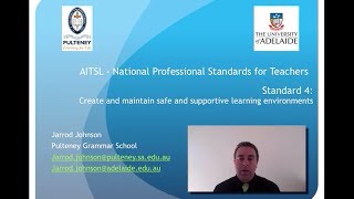 AITSL NPTS Standard 4  Create and Maintain safe environment [upl. by Omissam]