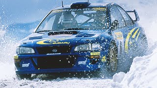 Juha Kankkunen amp Richard Burns testing Subaru Impreza WRC  with pure engine sounds [upl. by Attaymik]