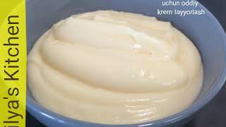 Oddiy krem tayyorlash 🍰 Simple Pastry Cream [upl. by Carrissa]