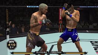 Charles Oliveira VS Tony Ferguson UFC 4 PSP WTF KO [upl. by Zsa]