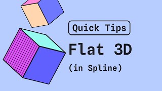 How to create a 2d flat styles in 3d with Spline [upl. by Ramo]