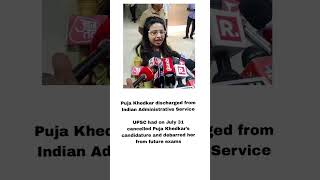 Puja Khedkar’s candidature and debarred her from future exams [upl. by Cirilo784]