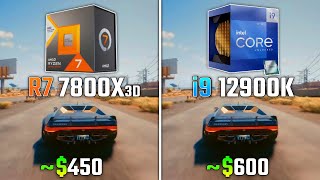 RYZEN 7 7800X3D vs INTEL i912900K  Test in 6 Games [upl. by Hayalat324]