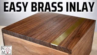 Metal Inlay in Wood  Add Brass to Your Woodworking Project [upl. by Edmond873]