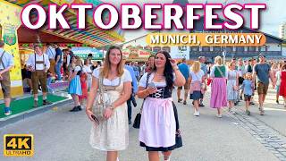 Oktoberfest Munich Walking Tour 💃 Worlds Largest Beer Festival in 4k60fps With Captions [upl. by Nosned]