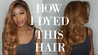 HOW I DYED MY BUNDLES HONEY BLONDE  FEAT HAIR VILLA [upl. by Sherwood]