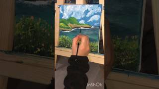 Akrilik boya çalışmalarıtablo resim yapma music akrilikpainting keşfet shorts shortvideo [upl. by Cavanagh]