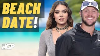 Celebrity  Hailee Steinfeld beau Josh Allen enjoy beach date in Mexico [upl. by Kant868]