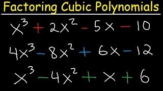 Factoring Cubic Polynomials Algebra 2 amp Precalculus [upl. by Esiralc794]