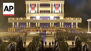 North Korea holds a ceremony to show its latest missile system [upl. by Urania]