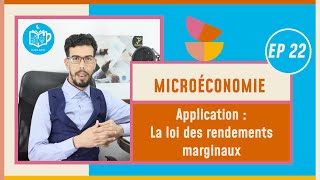 CAFE ECO EP 22 Microéconomie S1S2 Application La loi des rendements marginaux Darija [upl. by Karoly]