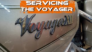 🏍 EPISODE 78 WORKING ON1989 KAWASAKI VOYAGER XII WHAT A MESS WATER PUMP SEAL REPLACEMENT [upl. by Neivad]