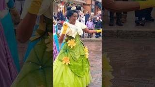 Disneyland Paris Tiana is so sassy Jasmine shows the way Mickey’s Dazzling Christmas Parade [upl. by Aneleve271]