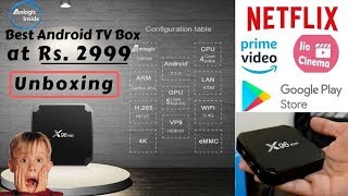 X96 Mini 4K Smart Android TV box unboxing  Features Buy on Amazon [upl. by Kori]