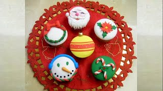 Cupcakes de Navidad Decorados con Fondant │Club de Reposteria [upl. by Ettennig]