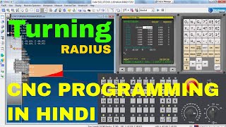 CNC PROGRAMMING IN SWANSOFT fanuc 0it TURNING CYCLE  RADIUS G02 G03 [upl. by Ashia]