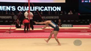 LEYVA Danell USA  2015 Artistic Worlds  Qualifications Floor Exercise [upl. by Anayrb]