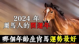 2024 年是屬馬人的開運年，哪個年齡的生肖馬運勢最好？【佛語】 [upl. by Lhary]