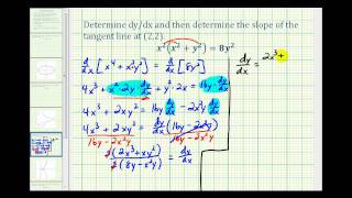 Ex 3 Implicit Differentiation Using the Product Rule and Factoring [upl. by Tenner905]