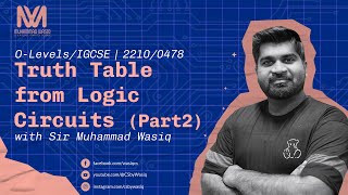 Truth Table from Logic Circuits Part2  Boolean Logic  Paper2  O Level  CS by Sir Wasiq [upl. by Ahsinoj]