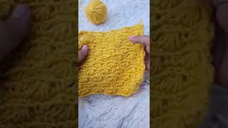 Beginner in crochet Try out the Textured Shells Pattern 😉 [upl. by Eusadnilem]